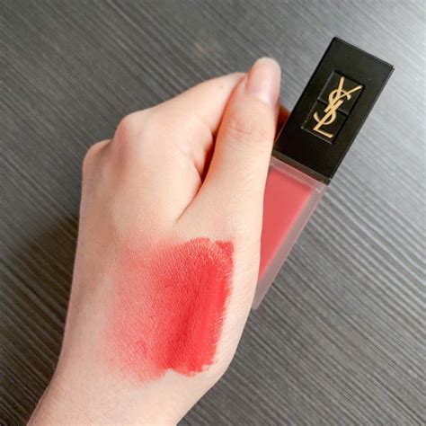 รีวิวลิปสติก YSL สี 216 รุ่น Tatouage Couture Velvet Cream